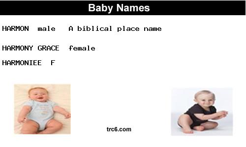 harmon baby names